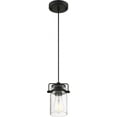 thumbnail image 3 of Nuvo Lighting Antebellum 1-Light Mini Pendant Fixture Matte Black Finish with Clear Glass - N/A, 3 of 8
