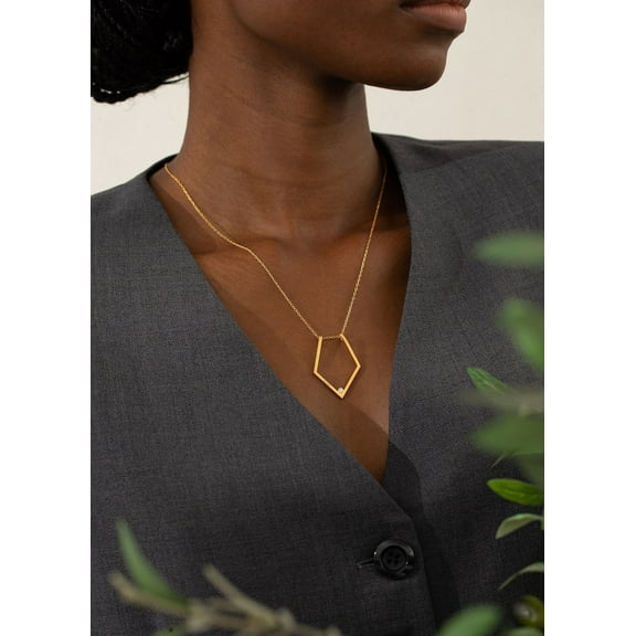 Memorial Ring Holder Necklace - Engagement Ring Keeper - Commemorative Gift For Mom - Promise Ring Holder Jewelry - Geometric Ring Holder