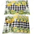 thumbnail image 2 of Lemon Fruit Summer Plaid Placemat Wedding Party Dining r Linen Table Mat Kitchen Accessories Table Napkin, 2 of 7