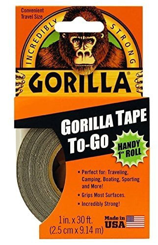 Black Gorilla Duct Tape Handy Roll All Weather Waterproof Adhesive Camping USA 