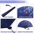 thumbnail image 2 of Hengguang 4Pcs Handheld Folding Fan, Line Dancing Fans, Oriental Folding Fan for Ladies, Floral Pattern Hand Held Fans Silk Fans with Tassel, Hollowed Hand Holding Fans for Women, 2 of 7