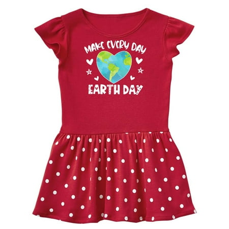 

Inktastic Make Every Day Earth Day with Hearts and Stars Gift Baby Girl Dress