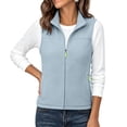 thumbnail image 4 of IUYRTFE Women's Lightweight Fleece Zip Up Vest Stand Collar Sleeveless Jacket with Pockets for Outdoor Warmth, 4 of 6