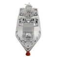 thumbnail image 1 of Ruiboury RC Warship Remote Control Cruiser Speedboat Model Children Aircraft Carrier Toys Holiday Gift Silver, 1 of 8