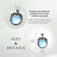 thumbnail image 4 of Spider Necklace 925 Sterling Silver Moonstone Spider Pendant Necklace Halloween Spider Jewelry Gifts for Women men, 4 of 6