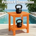 thumbnail image 3 of Outdoor Side Table, HIPS Adirondack Small Double Layer Table, Waterproof Square Outside Table, Balcony End Tables for Patio, Pool, Porch, Deck, Indoor or Outdoor Use, Orange, 3 of 14