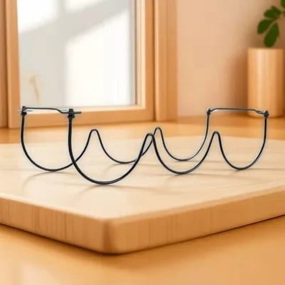 NICEXMAS Black Wine Rack Hanging Under Cabinet Space Saver for Wine Bottle Storage