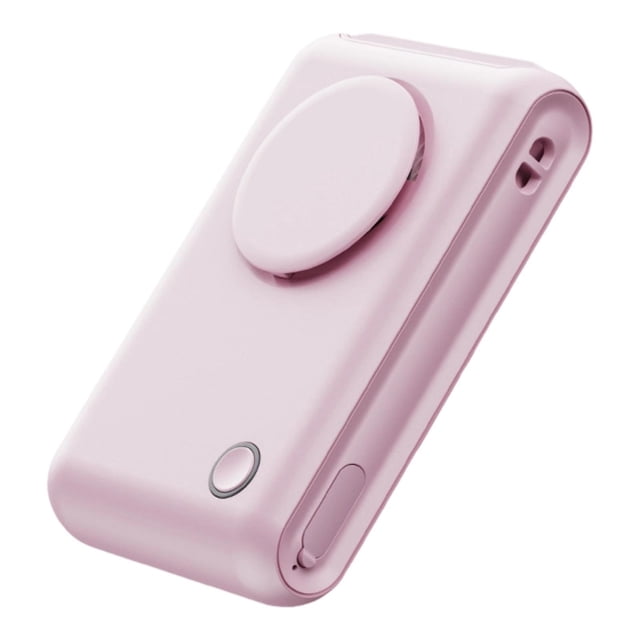 Ventilador de cinturón portátil, potente, práctico, fácil de llevar, tamaño de bolsillo, 3 velocidades, para granjas, senderismo, escalada, equitación rosa