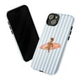 thumbnail image 3 of Cute Curious Monkey with Red Surfboard Phone Case, Cartoon Striped iPhone Cover for iPhone 17 16 15 14 13 12 11 Plus Pro Max Mini, 3 of 6
