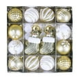 thumbnail image 3 of kcavykas Gifts Christmas Ball Ornaments 44pc Set, Painted Plastic Electroplated Holiday Decorations, Multicolor Hanging Baubles, Lightweight, Easy to Hang, 44 Piece Set Christmas Gift, 3 of 3