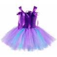 thumbnail image 5 of Vestido de tutú de princesa sirena para niñas, flores de tul morado, vestidos de fiesta de cumpleaños para niñas, disfraz de sirenita para Halloween, 5 of 5