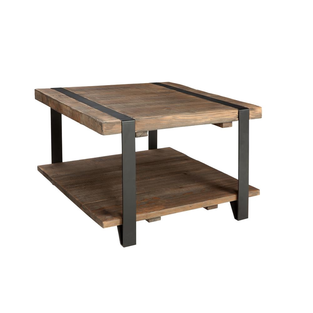 Alaterre Furniture Modesto Cube Coffee Table, Rustic Natural