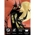 thumbnail image 7 of Halloween Cloth Napkins Set of 4 Reusable Dinner Napkins, Orange Horror Castle Evil Witch Full Moon Night Cocktail Napkin Washable Table Napkins for Wedding/Holiday Party/Baby Shower 20"x20", 7 of 7