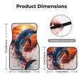 thumbnail image 5 of Vsdgher Sunset Ocean Watercolor Dolphin Car Foot Mat Set of 4 Pieces Universal Floor Liner Car Accessories Fits Most Cars, Trucks, Vans, sedans, SUV, 5 of 7