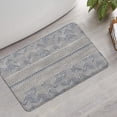 thumbnail image 2 of Blue Geometric Chevron Dot Pattern Bathroom Rugs Mat,Non Slip Microfiber Bathroom Rug,Rubber Backing,Soft Bathroom Mats for Bathroom Floor,Tub and Shower,17x27in(43x68cm), 2 of 5
