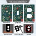 thumbnail image 3 of Yayeee Blank Wall Plate Cover 1-Gang 4.5"x2.7" Home Unused Decorative Outlet, Green Christmas Forest, 3 of 7