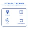 thumbnail image 3 of QUMIIRITY 4Set Storage Box Plastic Blue For Household Garage With Removable Partition 10.81X8.84X5.50In, 3 of 5