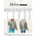thumbnail image 6 of Dokotoo Women's Plaid Shacket Jacket Long Sleeve Button Down Shirt Jacket High-low Hem Shirt Coat with Pockets S-XXL, 6 of 6