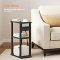 thumbnail image 6 of Small Narrow Side Table with Charging Station, Set of 2 Skinny End Table for Small Spaces, Slim Nightstand with USB Ports and Outlet,Sofa Beside Table with Wheels,Black, 6 of 18
