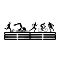 thumbnail image 2 of Colgador de medallas, soporte para medallas, resistente, utilitario, versátil, ahorra espacio, metal negro, almacenamiento de medallas para correr, 40x15cm, 2 of 9