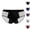 32# Black, variant on Women Menstrual Period Briefs Mesh Panel High Absorbency Leak Resistant Flexible Stretch Daily Wear Underwear Light Purple 3XL