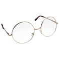 thumbnail image 4 of grinderPUNCH Round Circle Metal Frame Clear Lens Non-Prescription Men Women Adult Glasses, 4 of 5
