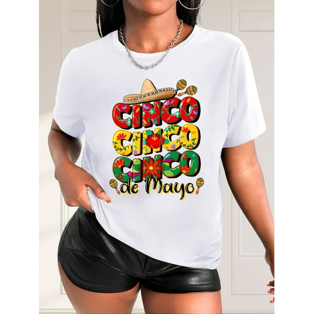 Camisetas con gráficos clásico para mujeres y adolescentes y niñas, playera de verano con estampado estéticoCheerful Western Cowboy Hat Flower Graphic Short Sleeves Sports Tee, Round Neck Workout Ca