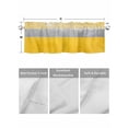 thumbnail image 4 of Valances for Windows Abstract Yellow Gray Rod Pocket Cafe Window Treatments Valance Curtains for Kitchen Bathroom Laundry Basement Windows 60"x18", 4 of 9