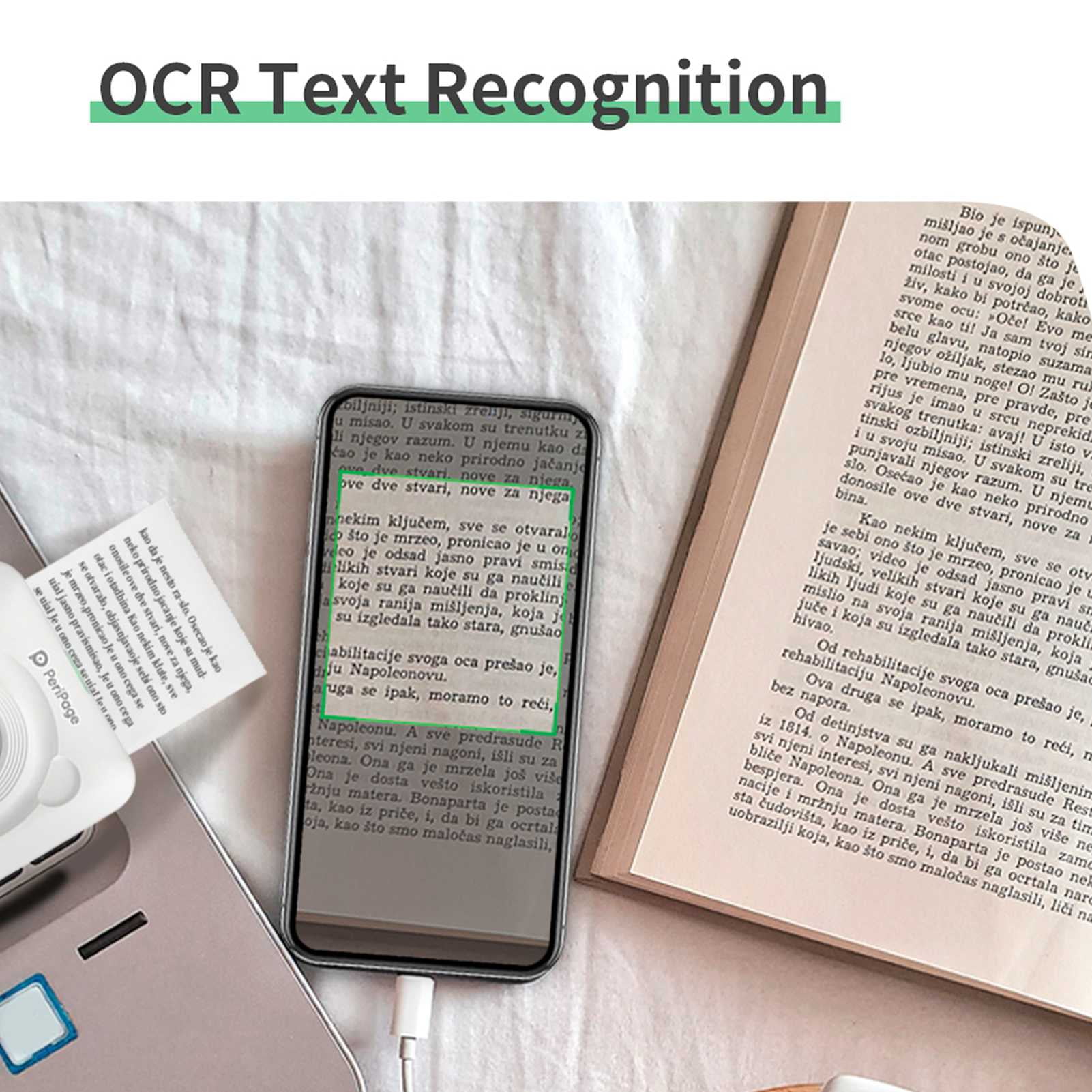 mini printer for phone Mini A6 Mini Pocket Printer HD 304DPI Wireless BT Thermal Printer Picture Photo Label Memo Notes Journal Receipt Paper Printer Sticker AR Photo Function Inkless Printing