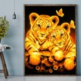 thumbnail image 3 of Cuadros Decorativos 11CT bordado completo DIY leopardo dorado estampado punto de cruz arte costura Kit DQrwqpou Nuevos Originales, 3 of 8