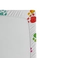 thumbnail image 2 of Ambesonne Colorful Fitted Sheet, Animal Footprints, Twin Size, Multicolor, 2 of 2