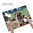 thumbnail image 2 of 1000-Piece Wooden Jigsaw Puzzle for Adults & Families - Boxer Dog Licking Tongue , Fun & Educational Brain-Teasing Game, Artistic Home Decor, 2 of 7