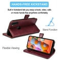 thumbnail image 3 of Galaxy A11 Case, Samsung Galaxy A11 Wallet Case, Takfox Premium [RFID Blocking] Secure Cash ID Credit Card Slots Holder Carrying PU Vegan Leather Magnetic Flip Cover Cases for Galaxy A11 - Red, 3 of 7
