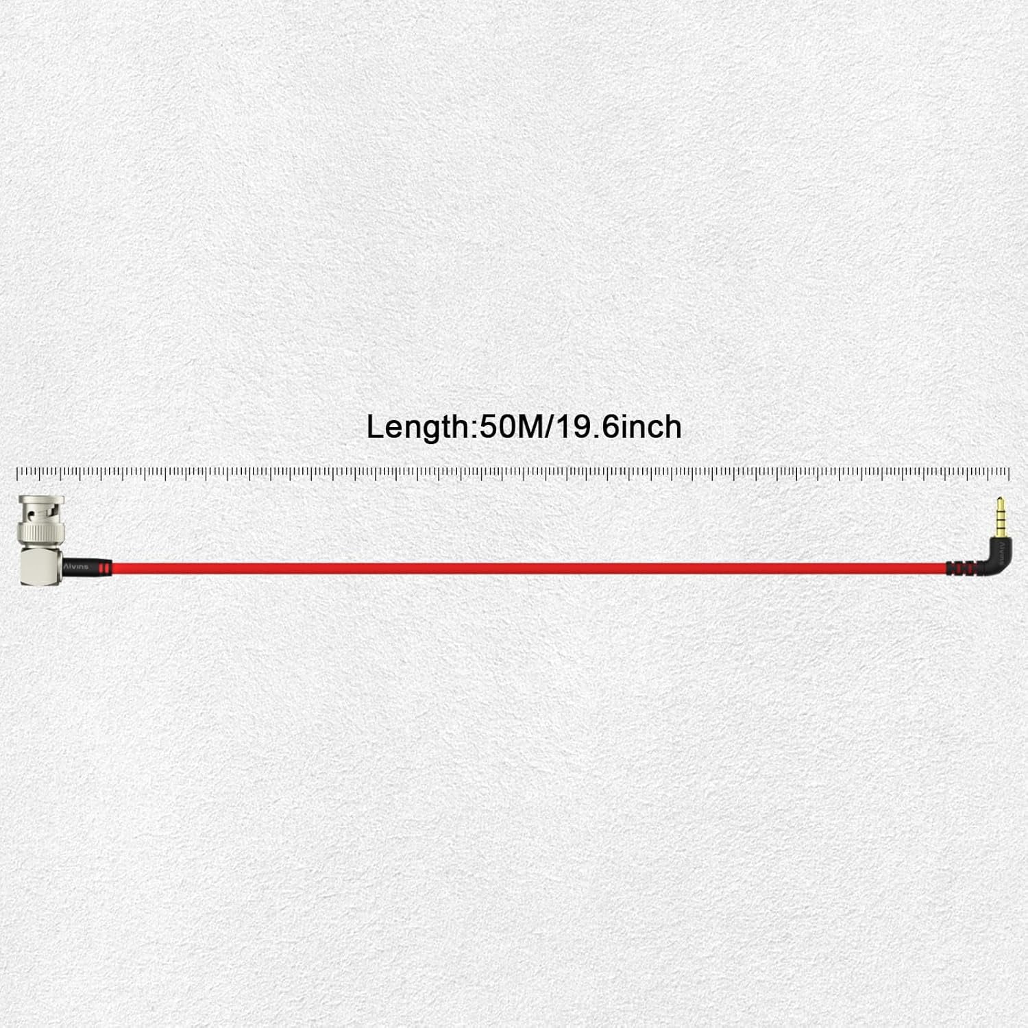 Alvin's Cables for Tentacle Sync 3.5mm TRS to BNC Timecode Cable Ultra Soft Cable, Compatible for Canon C70 C300 MK II C500, for Sony F55 FX9 FX6, for Zaxcom, for Zoom F4 F8 F8n F8n Pro 20in