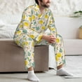thumbnail image 6 of Bingfone Men's Pajama Set 2 Piece Loungewear PJs, Long Sleeve with Pajama Pants-Flowers and Butterflies, 6 of 7