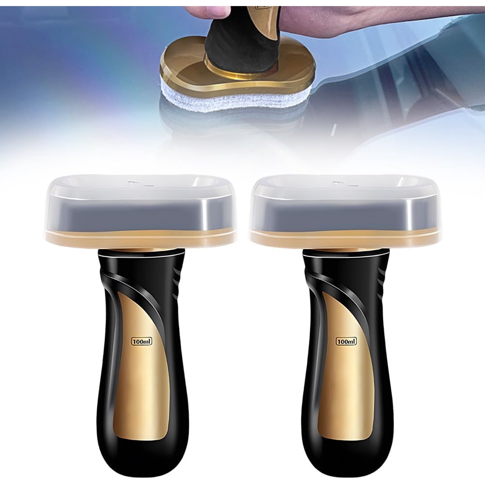 2PCS Glass Oil Film Remover for Car Windshield Cleaner Tool for Automotive Windshield Auto Glass Cleaner Emulsion for Rain and Anti-Fog Streak Free Crystal Clear View (100 Milliliters Of Oil Film)