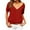 002Red, variant on Hogleaql Short Sleeve Blouses for Women Soft Neck Blouse Dressy Solid Color Relaxed Fit Loose Outfits Red XL
