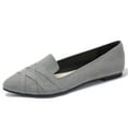 thumbnail image 2 of Ataiwee Women's Wide Width Flat Shoes, Casual Pointed Classy Soft Comfort Ballet Flats.(2109008,GR/MF,11.5 Wide), 2 of 6