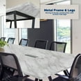 thumbnail image 5 of Sturdy Conference Table With Cable Management Grommets By Ahliss- Modern Rectangle Office Meeting Table With Wood Tabletop And Metal Frame & Legs- Easy Assembly Boardroom Table, 5 of 8