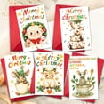 thumbnail image 3 of 10 Pcs Cartoon Christmas Greeting Card With Envelopes Set, Creative Christmas Greeting Cards Holiday Gifts For Family And Friend, 3 of 4