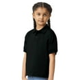 thumbnail image 3 of Gildan Youth DryBlend Jersey Polo, Short Sleeve Shirt, Classic Fit, Black, Sizes S-XL, Pack 1, 3 of 7