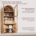 thumbnail image 5 of CQSXDA Versatile 71 Inch Tall Arched Kitchen Storage Cabinet With Adjustable Shelves, Glass Door And Hidden Drawer Design, 5 of 21