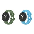 thumbnail image 2 of CIRUTVAL 2/3/4Pack Soft Silicone Sport Bands For Google Pixel Watch Band Slim Waterproof Google Pixel Watch Strap No Gap Silicone Sports Replacement Wristbands For Google Pixel Watch Band Women Men, 2 of 8
