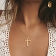 thumbnail image 5 of GDCOIN Cross Necklace 14k Gold Plated Dainty Religious Jewelry for Women and Men, 5 of 9