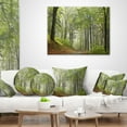 thumbnail image 4 of Designart Green Beach Forest Pathway - Landscape Photo Throw Pillow - 18x18, 4 of 5