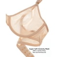 thumbnail image 4 of Women's Cosnufy Sheer Balconette Bra Demi Unlined Plunge Mesh See Through Sexy Bras Underwire, 4 of 6