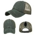 thumbnail image 3 of Holzkary Original Classic Baseball Cap Golf Dad Hat Cotton Hats Men Women Mesh Trucker Hat Baseball Cap Uni Men Women Solid Color Sun Hat Adjustable Baseball Cap Hip Hop Hat Army Green One Size, 3 of 4