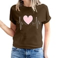 thumbnail image 2 of Kayannuo Love Heart Printed Tee Shirts for Women Valentine's Day Womens T Shirts Women's Love Printed Short Sleeved T-shirt Top Short Sleeved Round Neck Top/Shirt, 2 of 5