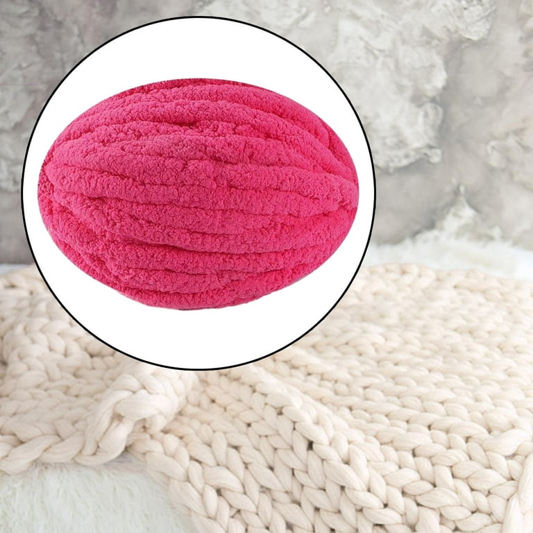 Thick Chunky Yarn Chunky Wool Yarn Bulky Yarn for Crocheting Arm Knitting  Yarn Weight Yarn Knit Yarn for Knitted Blanket Mat Weaving Sweater Rose Pink