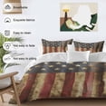 thumbnail image 4 of Vintage American Flag Bedding 3 Piece Duvet Cover Set Twin Size, Farmhouse Shabby Patriot Soft Microfiber Comforter Cover with Zipper Closure & Pillowcases, Wrinkle & FadeResistant Quilt Cover, 4 of 9